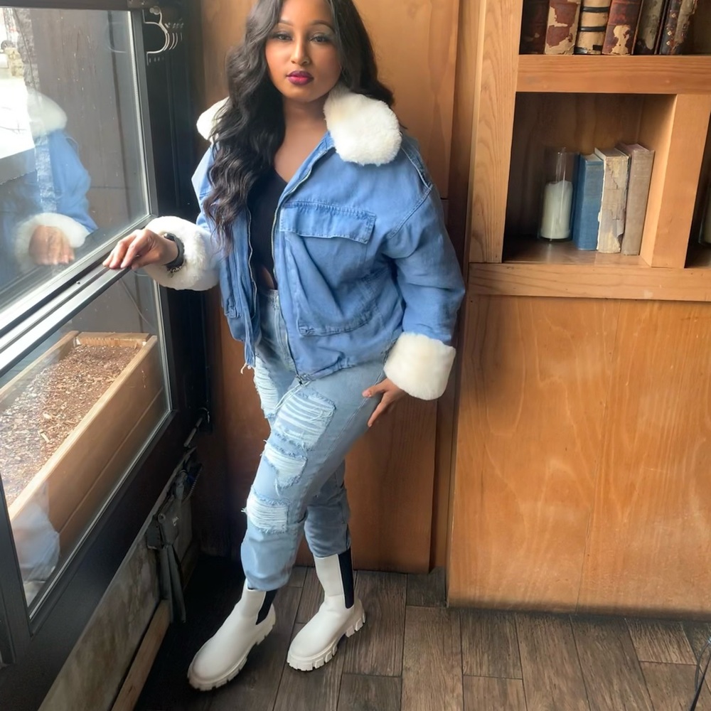 White winter boots